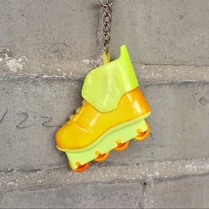 RAD 90's Rollerblade Neon Keychain